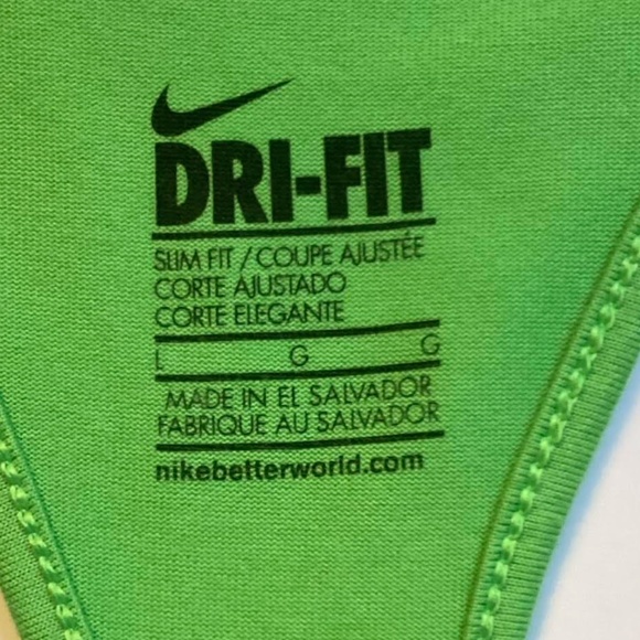 Nike Dri Fit Womens Neon Green Tank Top, L - Picture 4 of 4